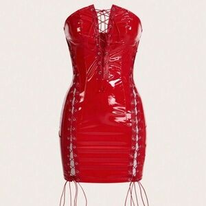 Red Latex Dress